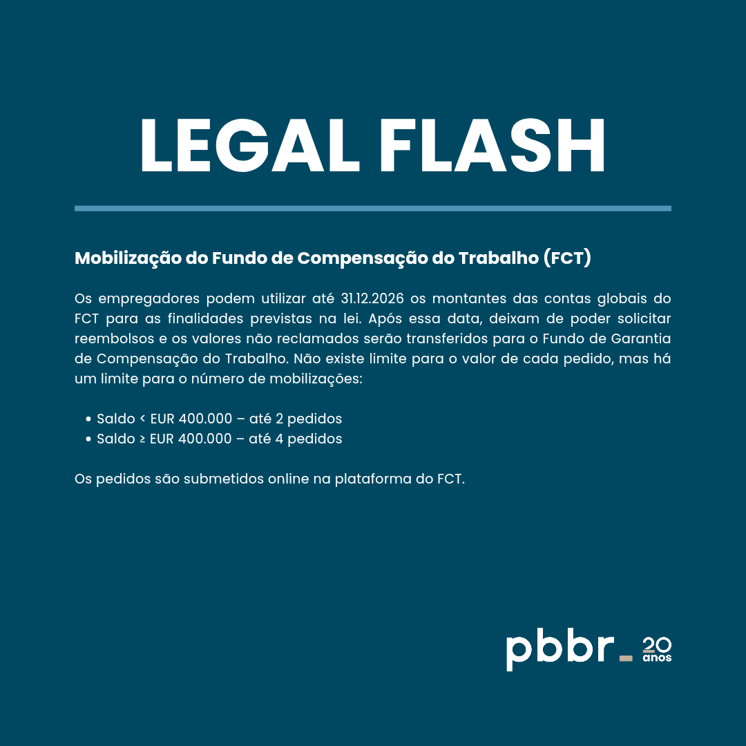 Mobilização do Fundo de Compensação do Trabalho (FCT)